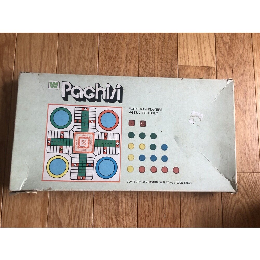Pachisi Parcheesi Vintage 1974 Board Game in Box Made in USA